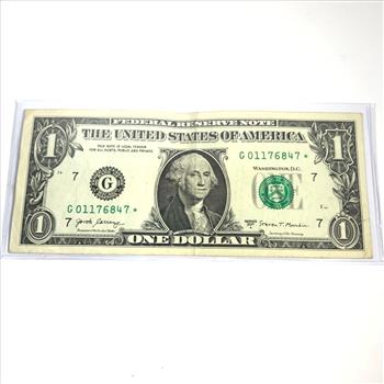 Series 2017A $1 Federal Reserve STAR NOTE REPLACEMENT ERROR; Chicago, IL
