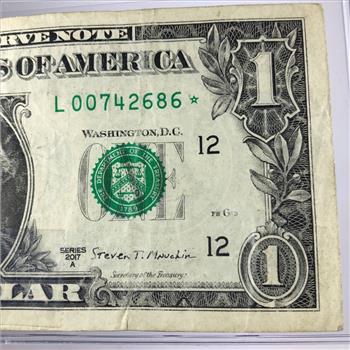 Series 2017A $1 Federal Reserve STAR NOTE REPLACEMENT ERROR; San Francisco, CA