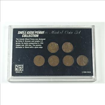 Shell Casing Penny Collection*Made with WWII Cartridge Cases*Made From 1944 Through 1946*Custom Holder