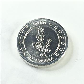 Silver Idaho State Commemorative Round*Flower: Syringa*The Sun Valley State*10.3 mm*1 Gram Sterling Silver
