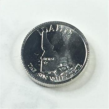 Silver Idaho State Commemorative Round*Flower: Syringa*The Sun Valley State*10.3 mm*1 Gram Sterling Silver