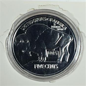 Silver Layered 1913 Buffalo Nickel Replica*1.75