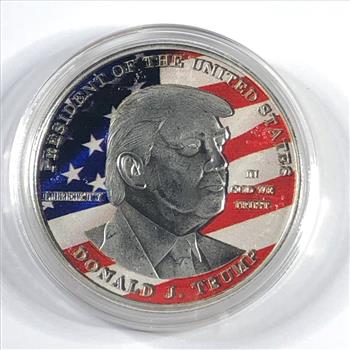 Silver Layered Donald J. Trump President of the United States Medallion*In Protective Capsule