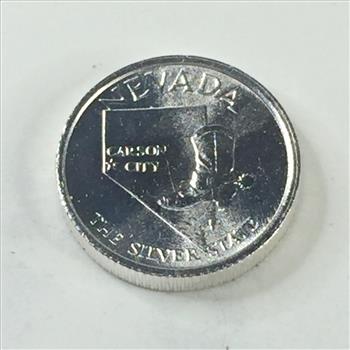 Silver Nevada State Commemorative Round*Flower: Sagebrush*The Silver State*10.3 mm*1 Gram Sterling Silver