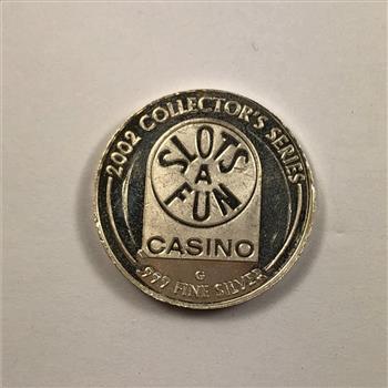 SILVER STRIKE*2002 Slot of Fun; Las Vegas, NV Collector's Limited Edition Gaming Token*18.5 Grams .999 Proof Silver