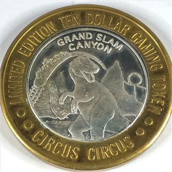 SILVER STRIKE*Circus, Circus*Las Vegas, NV*$10 Proof Silver Gaming Token