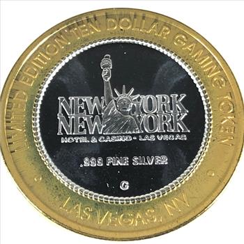 SILVER STRIKE*New York-New York*Las Vegas, NV*$10 Proof Silver Gaming Token