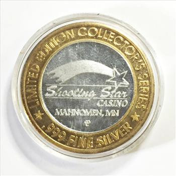 SILVER STRIKE*Shooting Star Casino; Mahnomen, MN $10 Proof Silver Gaming Token*Limited Edition*In Protective Capsule