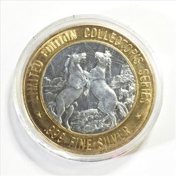 SILVER STRIKE*Shooting Star Casino; Mahnomen, MN $10 Proof Silver Gaming Token*Limited Edition*In Protective Capsule