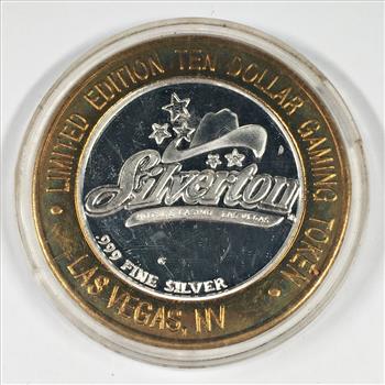 SILVER STRIKE*Silverton; Las Vegas $10 Gaming Token*Pickup*.999 Fine Silver