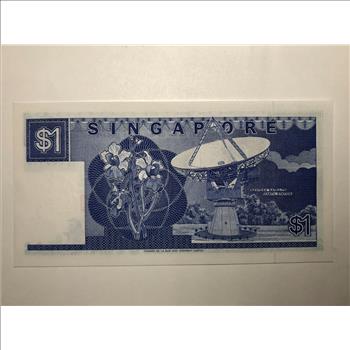 Singapore $1  Crisp Uncirculated Bank Note