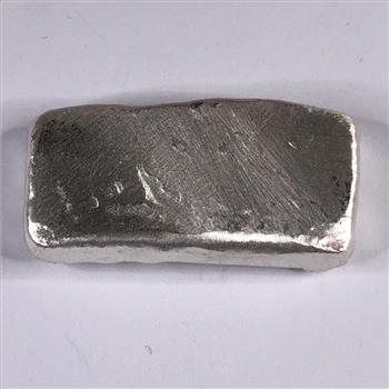 Skull and Bones Hand Poured .999 Silver 1 Troy oz Bar Ingot Pirate Treasure