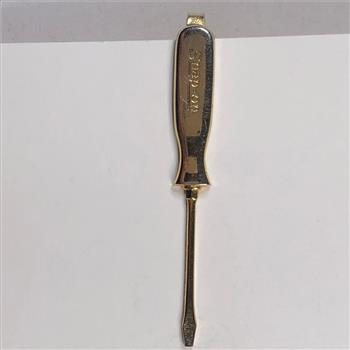 Snap On Screwdriver Tie Bar - Gold Tone