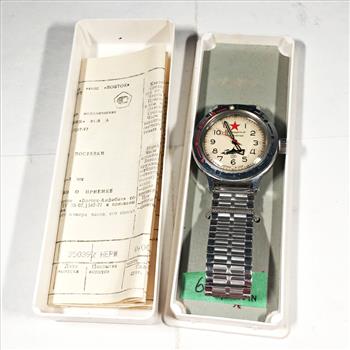 Soviet Union Made Men's Watch*Vostok*Works*Comes with Original Box and Paperwork