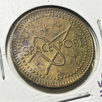 Space Port Space Money Arcade Token*Brass*23mm