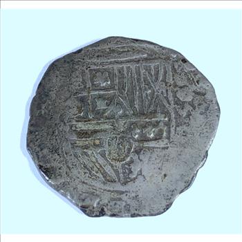 Spanish Colonial 4 Real Cob Nice Silver Coin from Philip II 10.8 grams Circa 1575