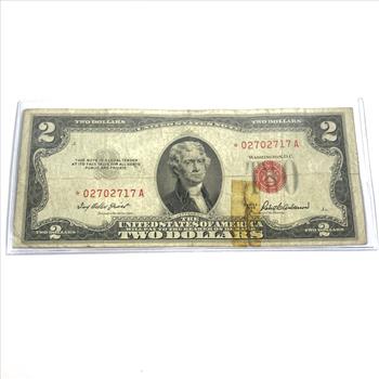 STAR NOTE REPLACEMENT ERROR 1953A $2 United States Red Seal Star Note