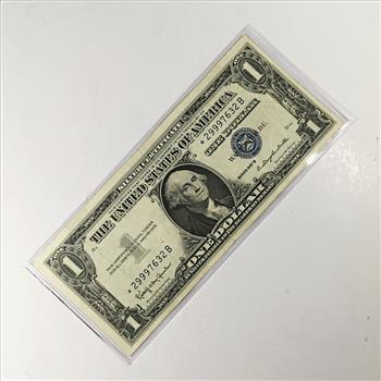 STAR NOTE REPLACEMENT ERROR AND MISCUT 1957B $1 Silver Certificate Star Note*Clean Crisp Paper