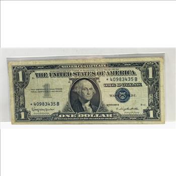 STAR NOTE REPLACEMENT ERROR Series 1957B $1 Silver Certificate Star Note*Crisp Paper