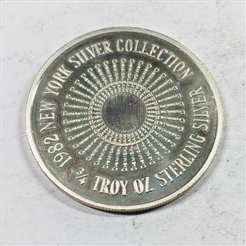 Sterling Silver 1982 New York Silver Collection*West Point*.70ozt ASW*In Capsule