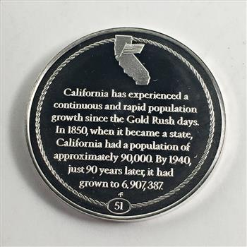 Sterling Silver (27g) California Comm. - Population Growth 1940