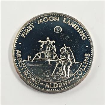 Sterling Silver Commemorative Space Exploration Rounds*APOLLO XI*20.5 Grams .925 Proof Silver*Deep Cameo