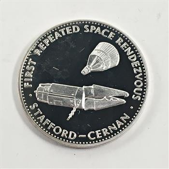 Sterling Silver Commemorative Space Exploration Rounds*GEMINI IX*20.5 Grams .925 Proof Silver*Deep Cameo