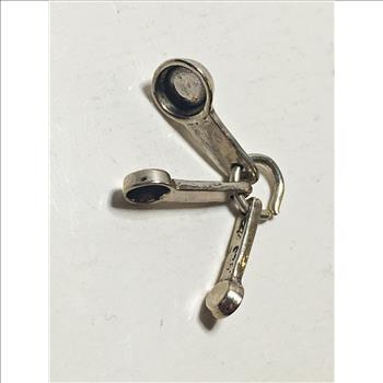 Sterling Silver Measuring Spoons Pendant/Charm*0.75