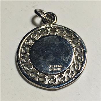 Sterling Silver Mirror Pendant/Charm*.75