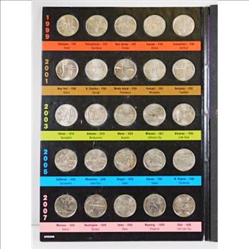 The Complete American Statehood Quarter Collection Album with All 50 High Grade and Uncirculated Quarters Inside