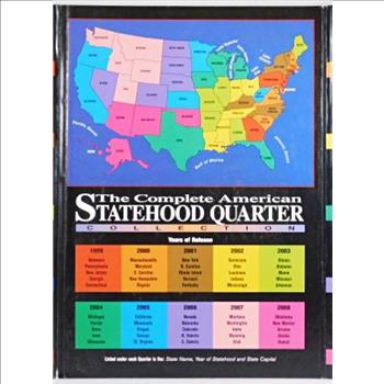 The Complete American Statehood Quarter Collection Album with All 50 High Grade and Uncirculated Quarters Inside
