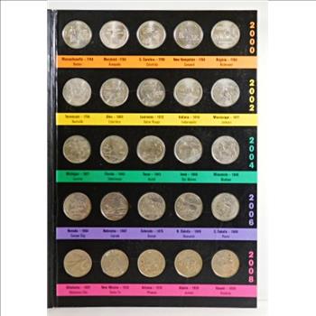 The Complete American Statehood Quarter Collection Album with All 50 High Grade and Uncirculated Quarters Inside