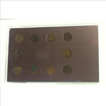 The Historic Indian Cent Collection*Lot of 10 Indian head Cents in Custom Holder