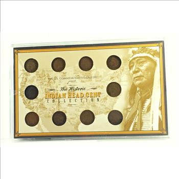 The Historic Indian Cent Collection*Lot of 10 Indian head Cents in Custom Holder