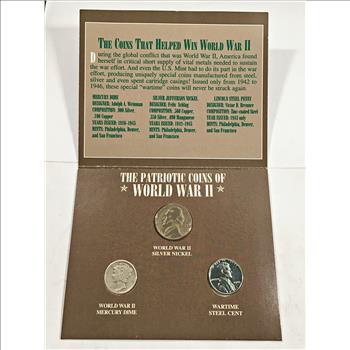 The Patriotic Coins of WWII: Silver Mercury Dime, Silver Jefferson Nickel & Steel Cent