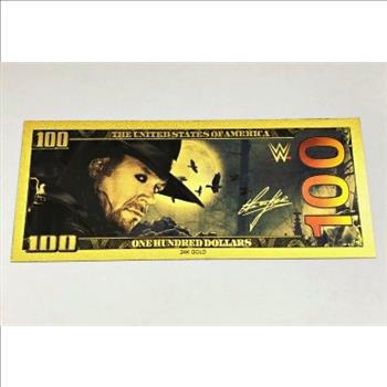 The Undertaker Gold Foil 100 Dollar Commemorative Banknote