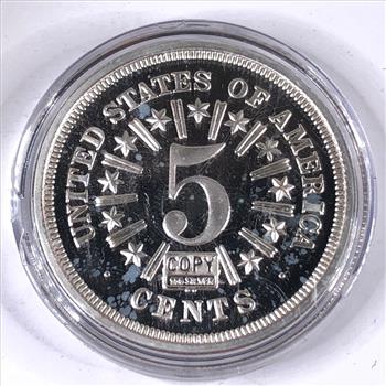 Two Troy Ounces .999 Fine Silver Round*1866 Shield Nickel Design