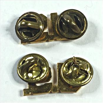Two U.S. Gold Electro-Plate Military Lapel Pins