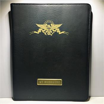 UNCUT SHEET of Four Series 2009 $1 Federal Reserve Notes; Dalles, TX*Colorized Commemorating Mount Rushmore