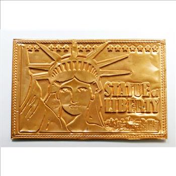 Undated Copper Post Card of the Statue of Liberty*Engraved