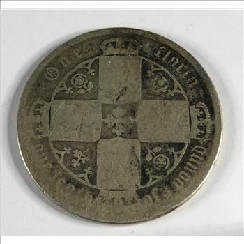Undated Queen Victoria Silver One Florin