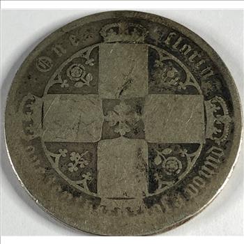 Undated Queen Victoria Silver One Florin