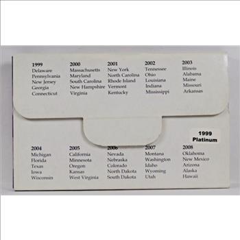 Unopened 1999 Platinum Edition of the Commemorative States Quarters*Platinum Layered*In Original Box