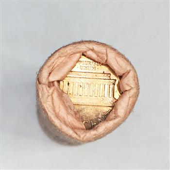 UNOPENED 50c Bank Roll of 1959-D Lincoln Memorial Cents*Federal Reserve Bank of Kansas City*Brilliant Uncirculated