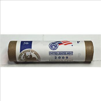 UNOPENED US MINT 50c Roll of 2009 Professional Life Lincoln Head Bicentennial Commemorative Cents
