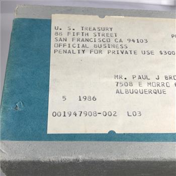 UNSEARCHED 1986 Silver Statue of Liberty Proof Coin Set SEALED May Contain Errors or Toners 5 Sets