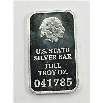 US State of Georgia Silver Bar*Full Troy Oz.*.999 Fine Certified Silver*Numbered