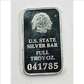 US State of Michigan Silver Bar*Full Troy Oz.*.999 Fine Certified Silver*Numbered