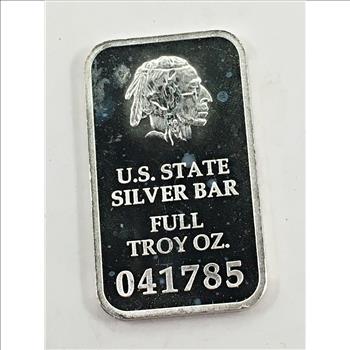 US State of Nevada Silver Bar*Full Troy Oz.*.999 Fine Certified Silver*Numbered