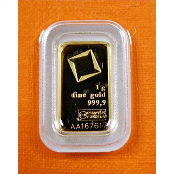 Valcambi Suisse One Gram 999,9 Fine Gold*With Assay Certificate in Tamper Proof Package
